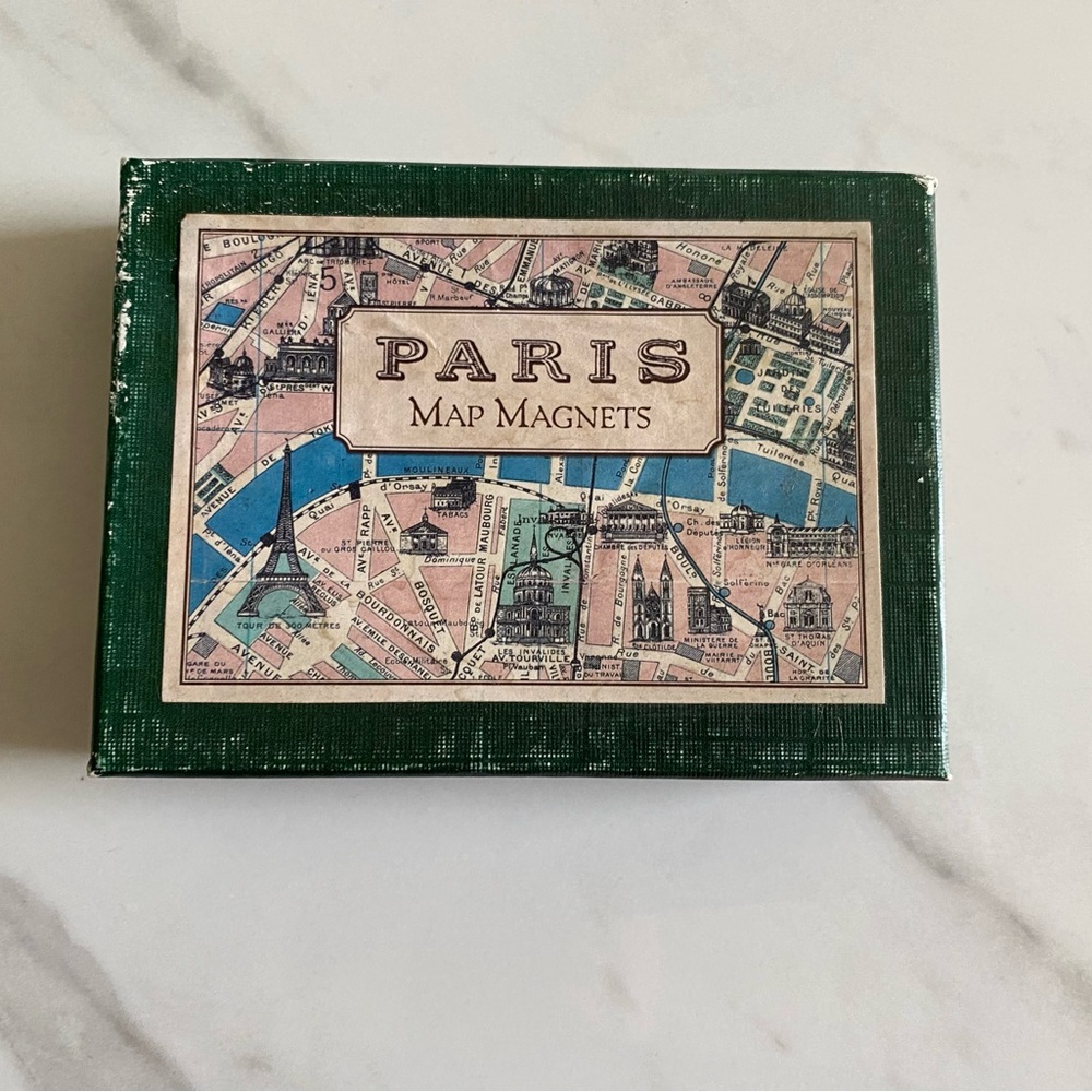 Set of 30 Vintage Paris Monuments and Map Magnets